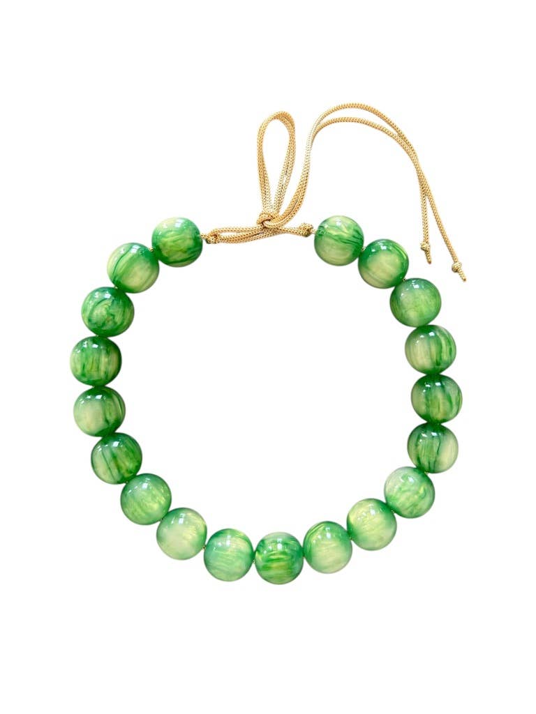 KMs Gems - Chunky Beaded Necklace - Meadow 20mm