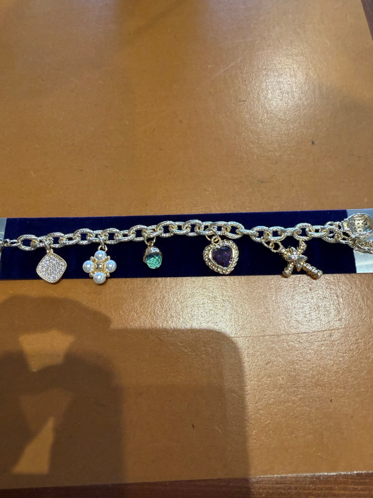 Bracelet - Gold CZ Charm Bracelet