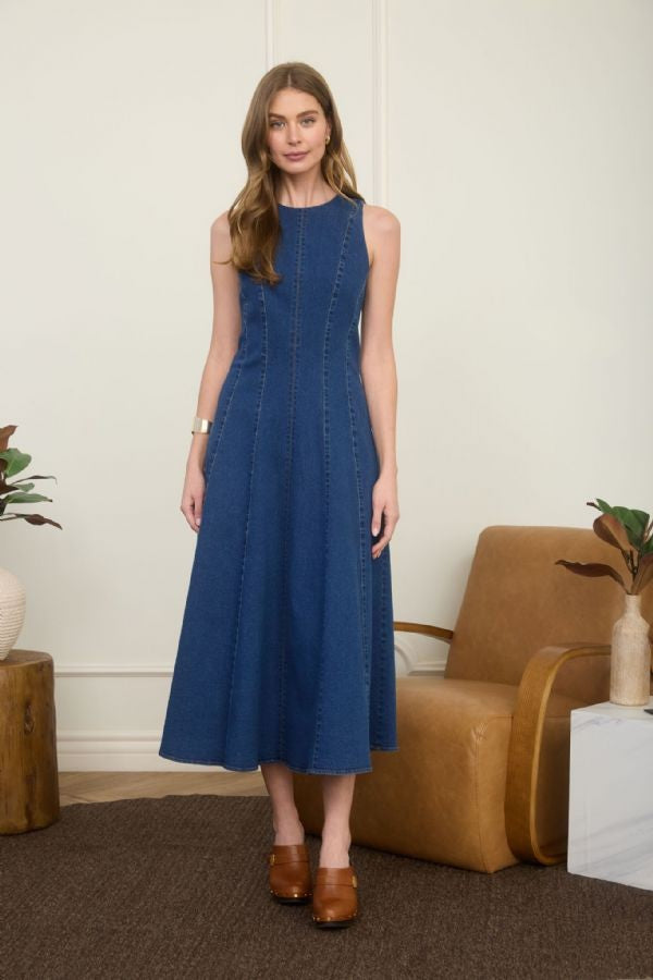 Zoe and Claire - Stretch Denim Dress