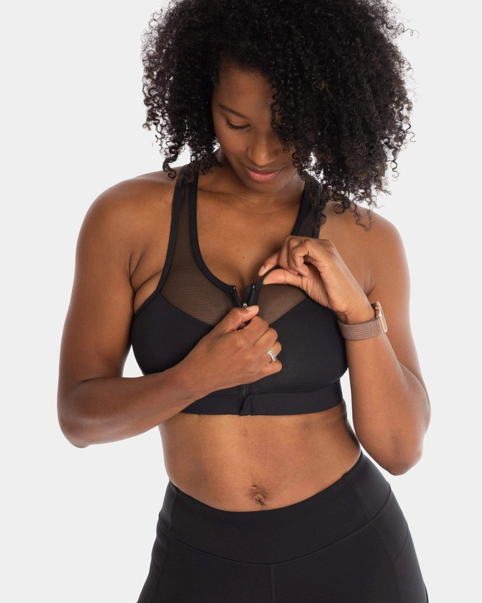 Handful The Closer Bra in black with front zipper