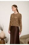 Zoe and Claire Leopard Print Cardigan