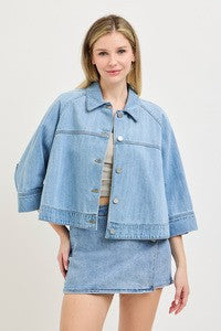 Risen - Cropped Cape Jacket