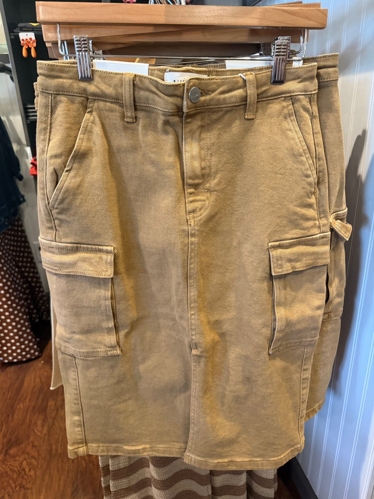 Risen - Khaki Cargo Skirt