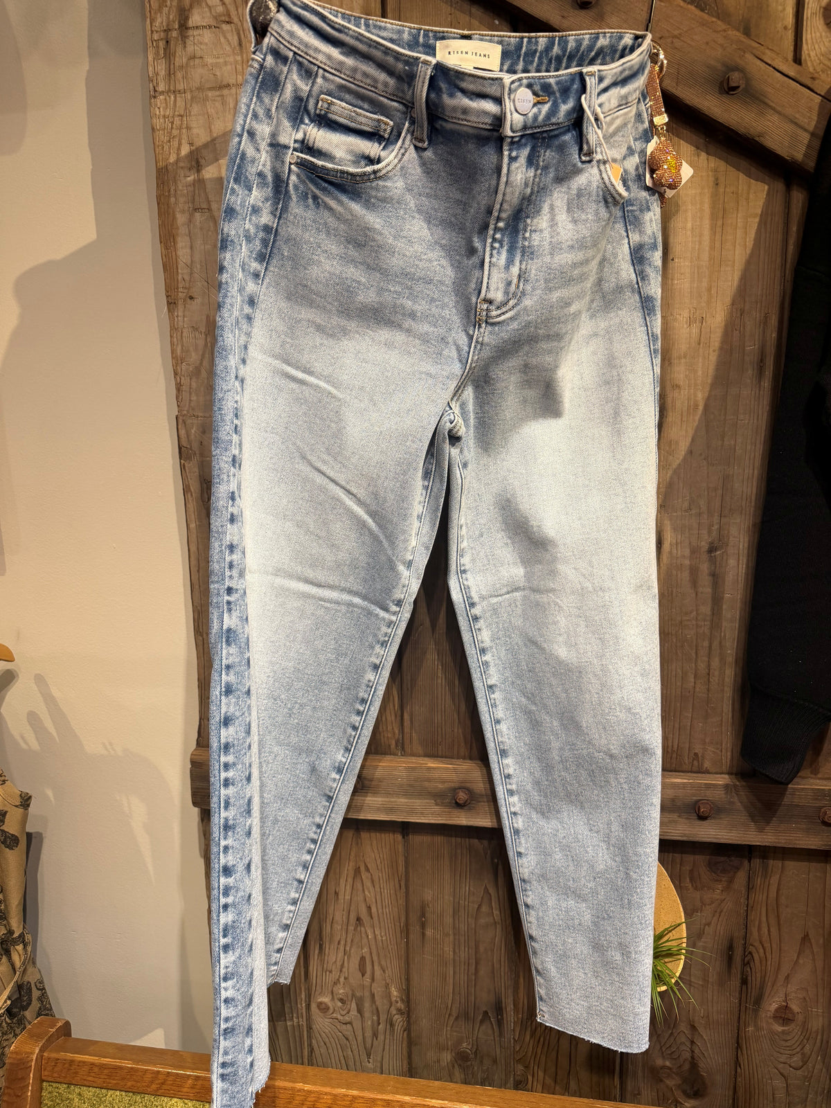 Risen - High-Rise Side-Contrast Jeans