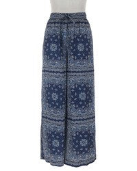 Skies Are Blue - Navy & White Trousers