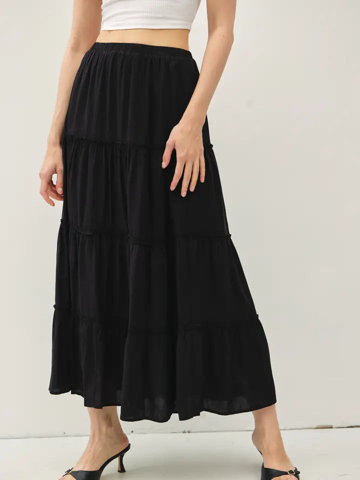 Be Cool - 4-Tiered Maxi Skirt