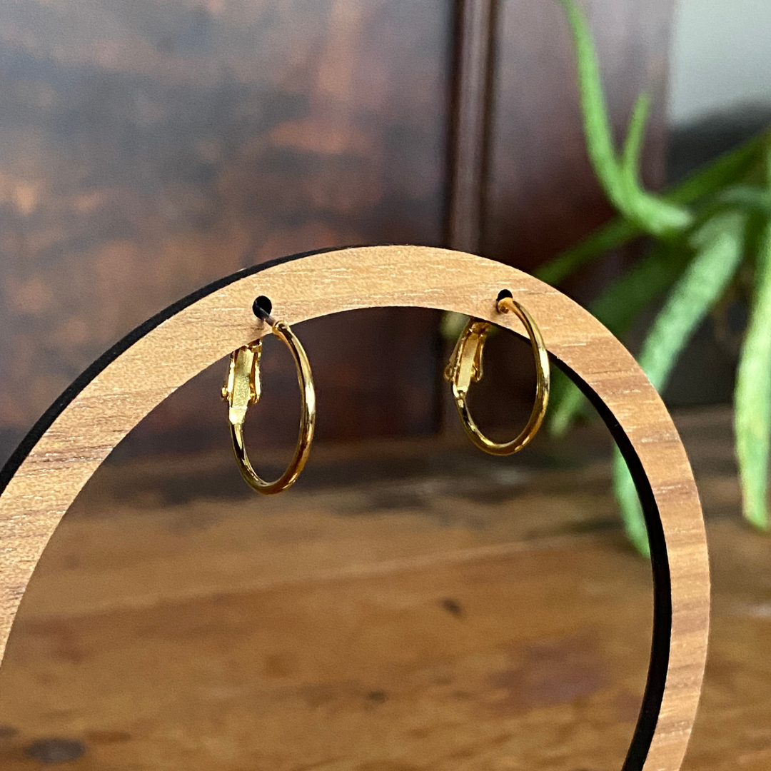 Seeds - Brass Hoop Earrings