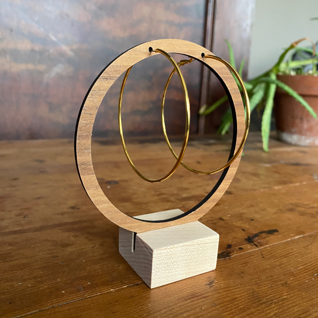 Seeds - Brass Hoop Earrings