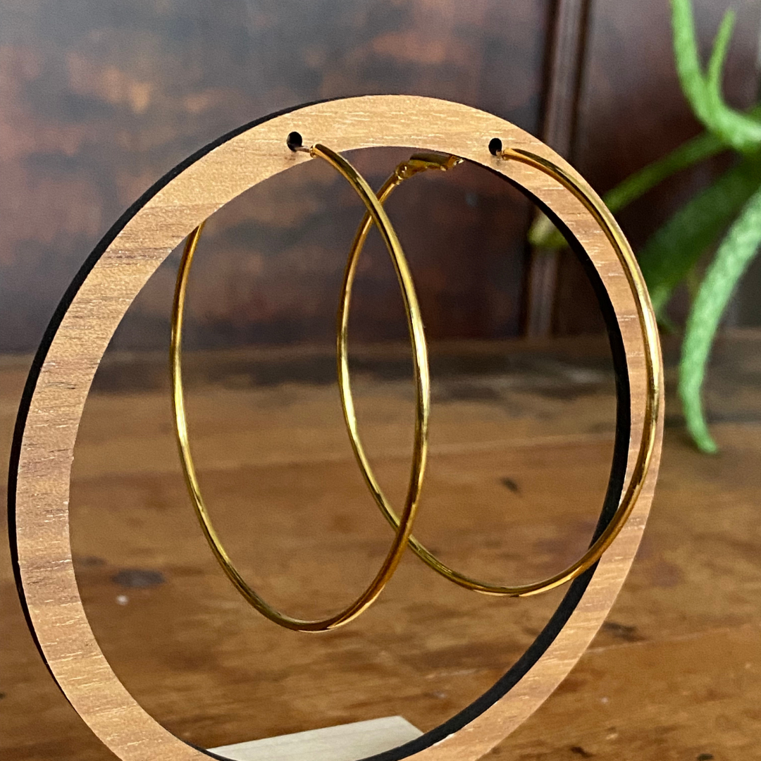 Seeds - Brass Hoop Earrings