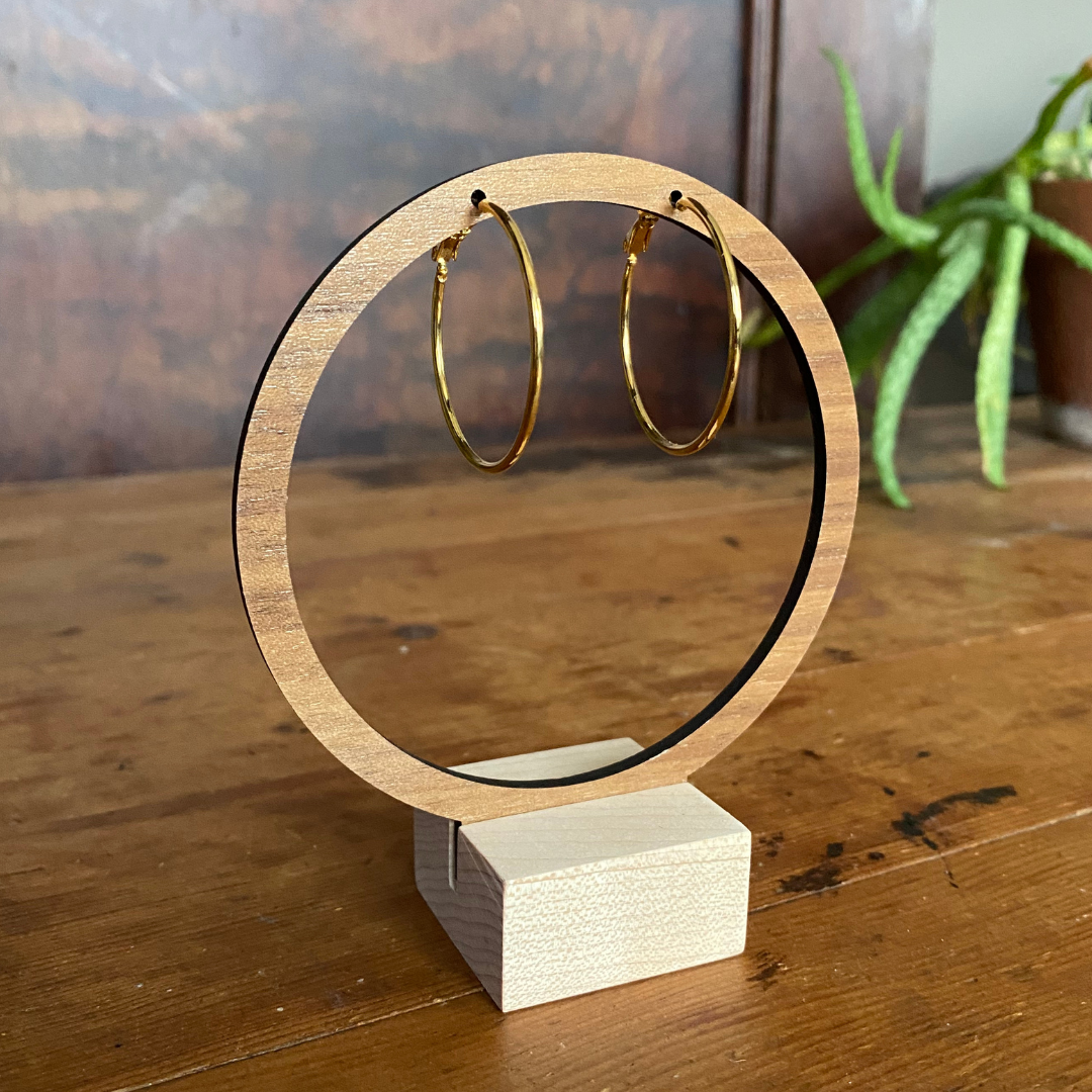 Seeds - Brass Hoop Earrings