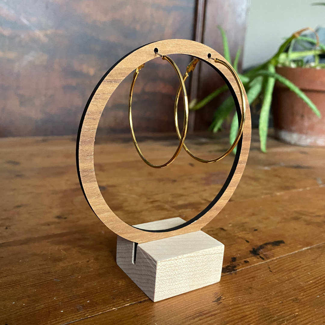 Seeds - Brass Hoop Earrings