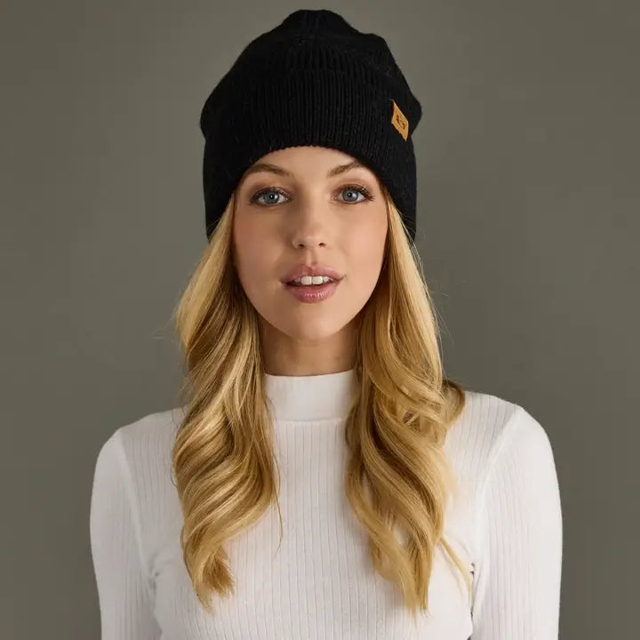Panache - Black Knit Beanie