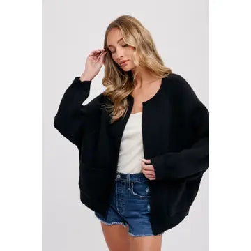 Bluivy - Open-Front Sweater Jacket