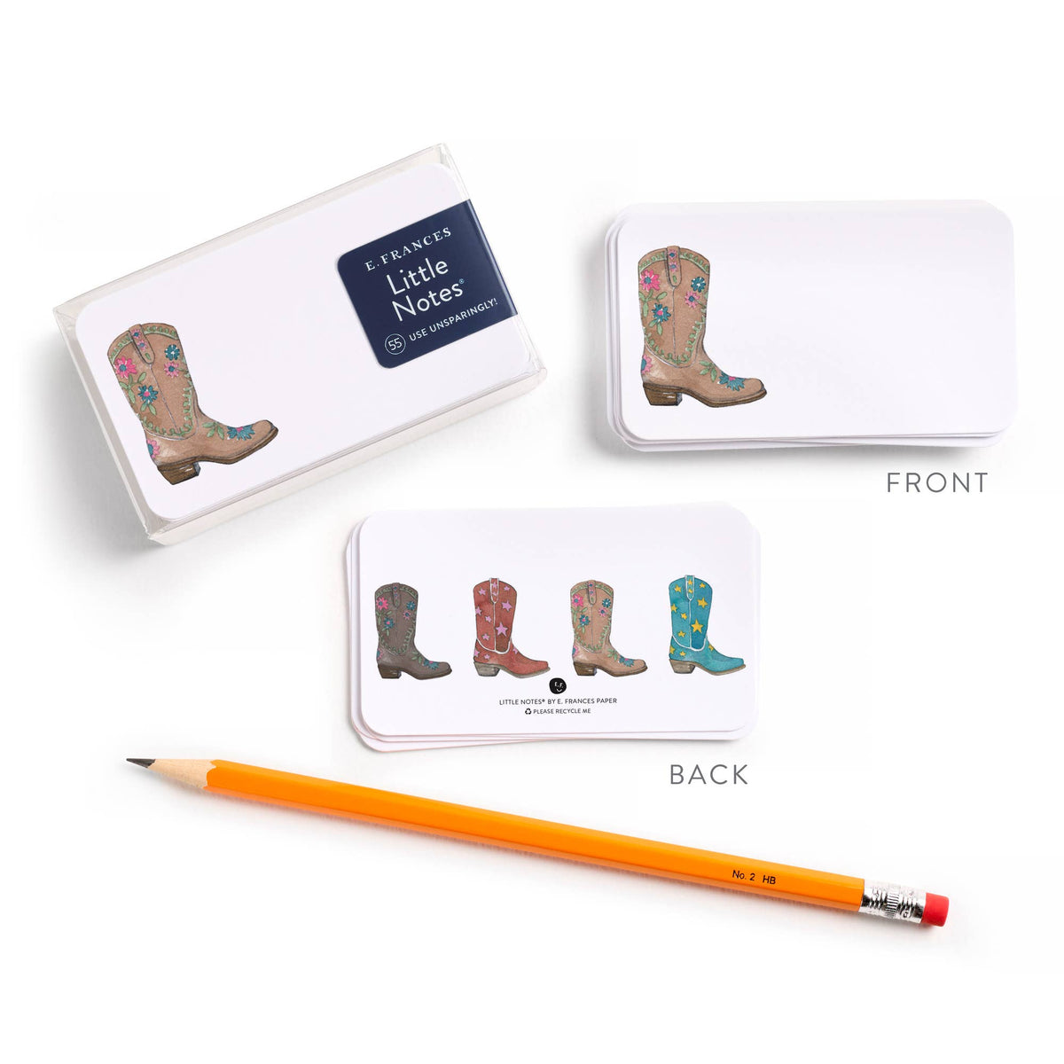 E. Frances cowboy-boot Little Notes