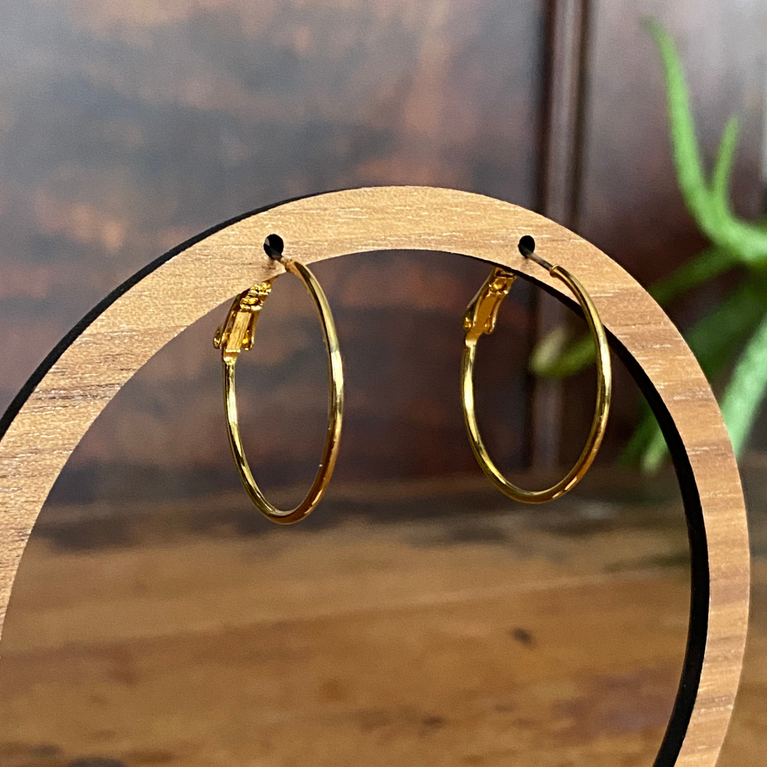 Seeds - Brass Hoop Earrings