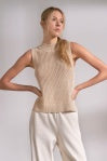 Elan - Sand Sleeveless Top
