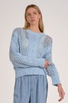 Elan - Light Blue Crew Neck Sweater