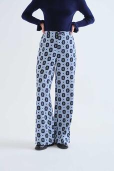 Compania Blue Pattern Pants