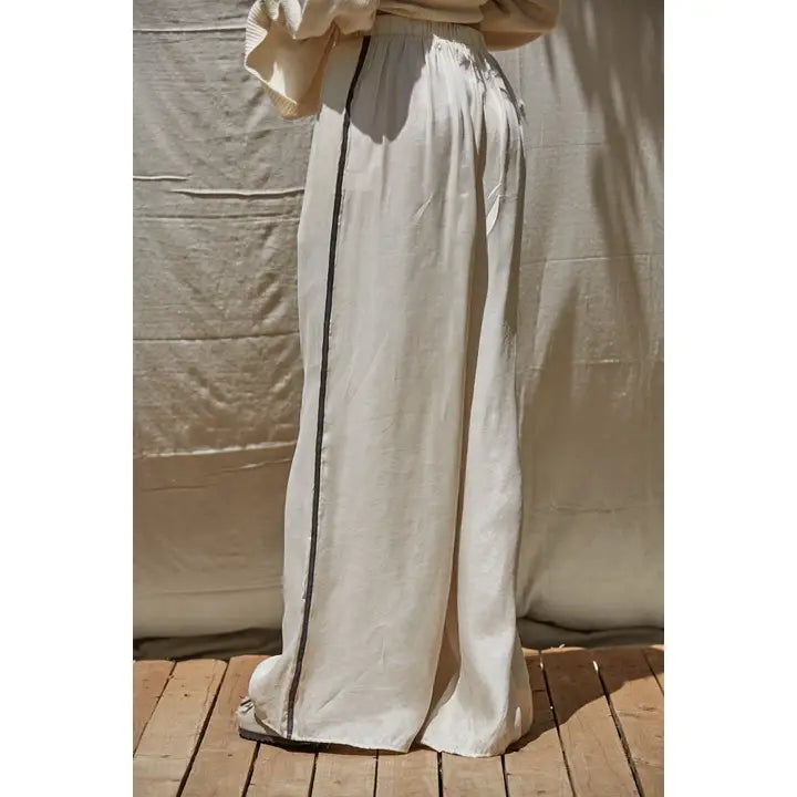 By Together - Woven Lyocell-Polyester Wide-Leg Pants