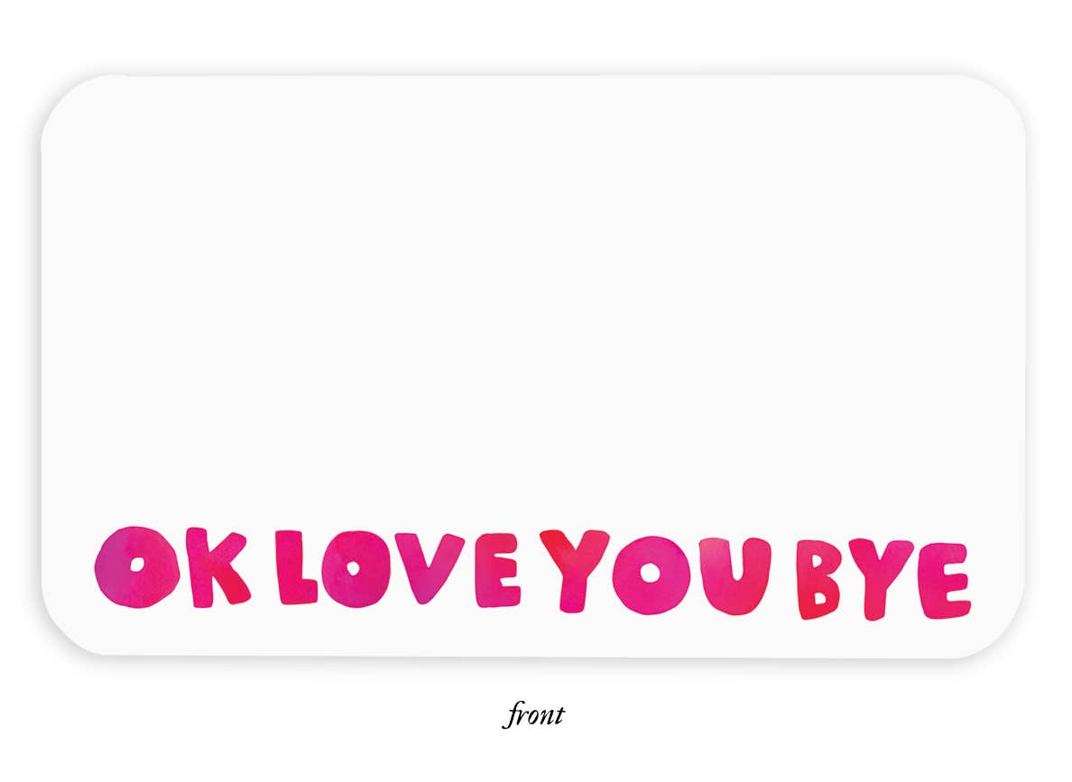 E. Frances okloveyoubye Little Notes