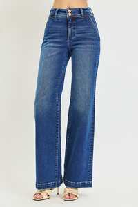 Risen TC High Rise Wide Leg Stretch jeans front view