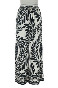 Skies Are Blue - Black Pattern Pant