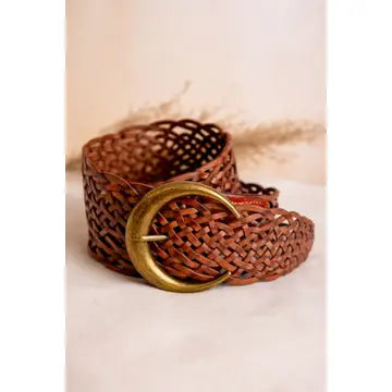 Leather Belt - Brown Luna